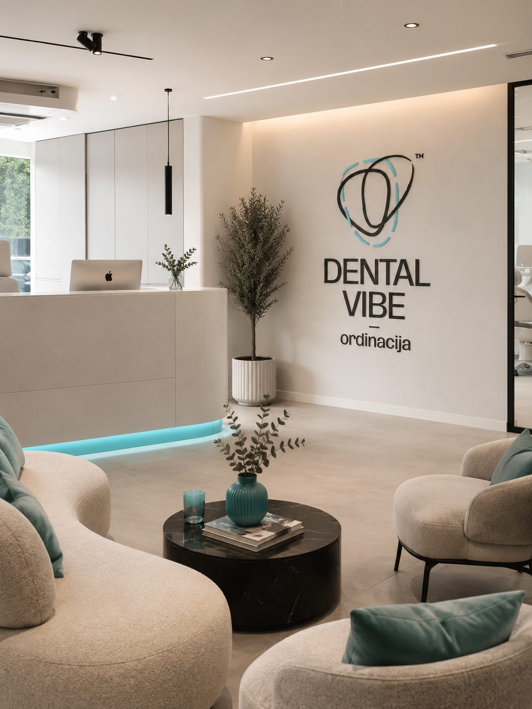 Dental Vibe reception and waiting lounge